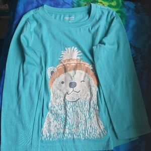 Carter's Aqua Bear Long Sleeve Tee